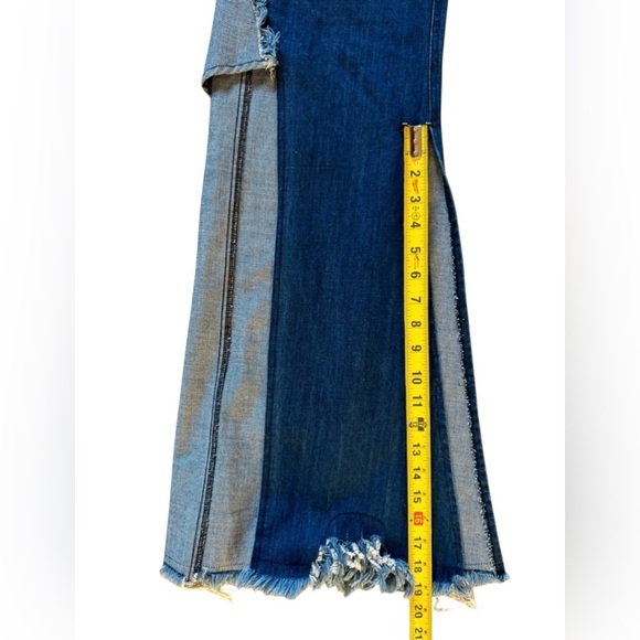 Tov Holy Assymetrical Maxi High Low Denim Raw Hem Skirt, Size EU 38/ US S - Picture 14 of 14